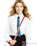 Блузка школьная для девочки белого цвета
