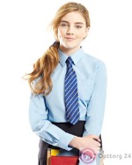 Блузка школьная для девочки голубого цвета