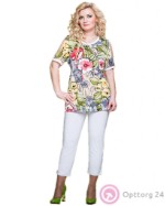 Лёгкая женская блуза с летними цветами