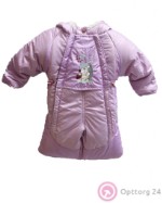 Куртка детская розового цвета с нашивкой в виде Ёжика