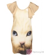 Блузка женская кремового цвета с глазами кошки.