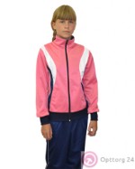 Костюм для девочки спортивный темно-синий с розовой курткой