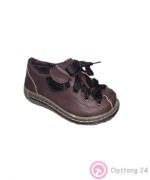 Ботинки детские коричневые с застежкой-липучкой