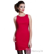 Облегающее красное платье