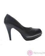 Туфли женские черные на платформе с высоким каблуком