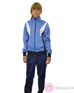 Костюм для девочки спортивный темно-синий с голубой курткой