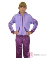 Костюм детский спортивный сиреневый с фиолетовой отделкой