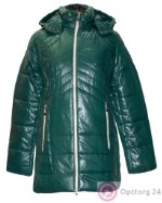 Куртка женская удлиненная изумрудного цвета- размеры 58-66