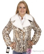 Куртка женская, из искусственного меха, раскрас “Леопард”