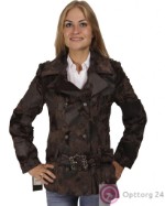 Куртка женская на пугвицах, с карманами на поясе