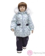 Комплект для девочек зимний с нежно голубой курткой