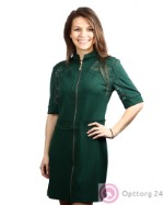 Платье женское на молнии зеленого цвета