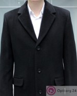 Пальто мужское классическое черного цвета