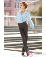 Комбинезон женский голубая блузка + серые брюки