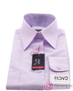 Сорочка мужская фиолетовая с коротким рукавом CVC25