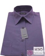 Сорочка мужская фиолетовая с вкраплениями с длинным рукавом CVC54