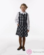 Школьная форма для девочек: комплект клетчатый с юбкой