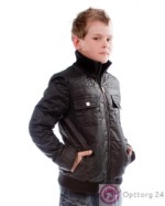 Куртка для мальчика на синтепоне стильная с высоким воротом