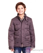 Куртка для мальчика на синтепоне серая с дополнительными карманами
