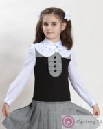 Школьная форма для девочек: блузка с большим воротником
