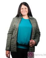 Куртка женская фактурная зеленого цвета