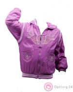 Куртка для девочки демисезонная розовая с бабочкой