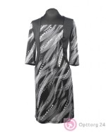 Платье женское черно-белое с абстрактным принтом