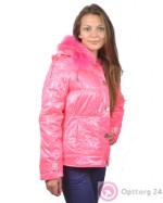Куртка женская зимняя ярко-розовая