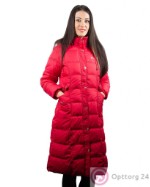 Пальто женское зимнее на синтепоне красное