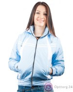 Куртка женская голубая с белыми вставками