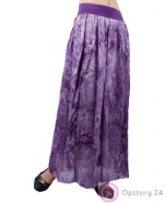 Юбка женская длинная фиолетовая с рисунком молнии