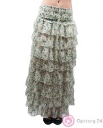 Юбка-платье женская длинная с узором в виде маленьких цветков