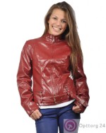 Куртка женская бордового цвета с отделкой