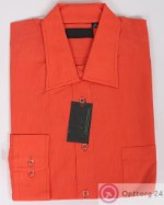 Сорочка мужская с длинным рукавом оранжевая