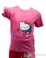 Футболка детская розовая с принтом “Hello, Kitty!”