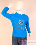 Джемпер детский синий с вышивкой “Лиса”