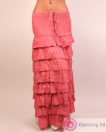 Юбка-платье розового цвета с рюшами