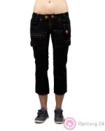 Капри женские джинсовые черного цвета