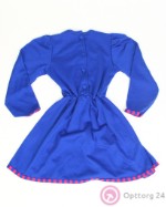 Платье детское синее с розовым декором