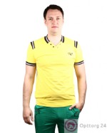 Футболка мужская желтого цвета с черной полоской