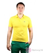 Футболка-поло мужская ярко-желтого цвета