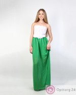 Платье женское зеленое с белым верхом