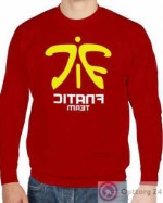 Толстовка красная с логотипом Fnatic Team