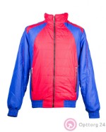 Куртка мужская синего цвета с красными вставками
