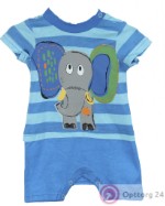 Детский костюм голубого цвета с принтом в виде слона.