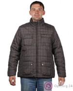 Куртка мужская коричневого цвета со стёганными карманами
