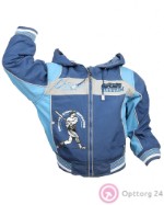 Куртка облегченная для мальчика сине-голубого цвета