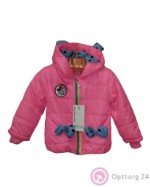 Детская куртка светло-розовая с ушками