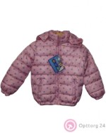 Детская куртка нежно-розовая в горошек