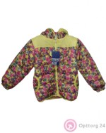 Куртка детская салатовая с мелкими цветочками